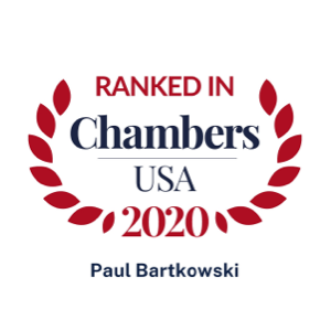 Chambers USA badge for Paul Bartkowski ranked in 2020