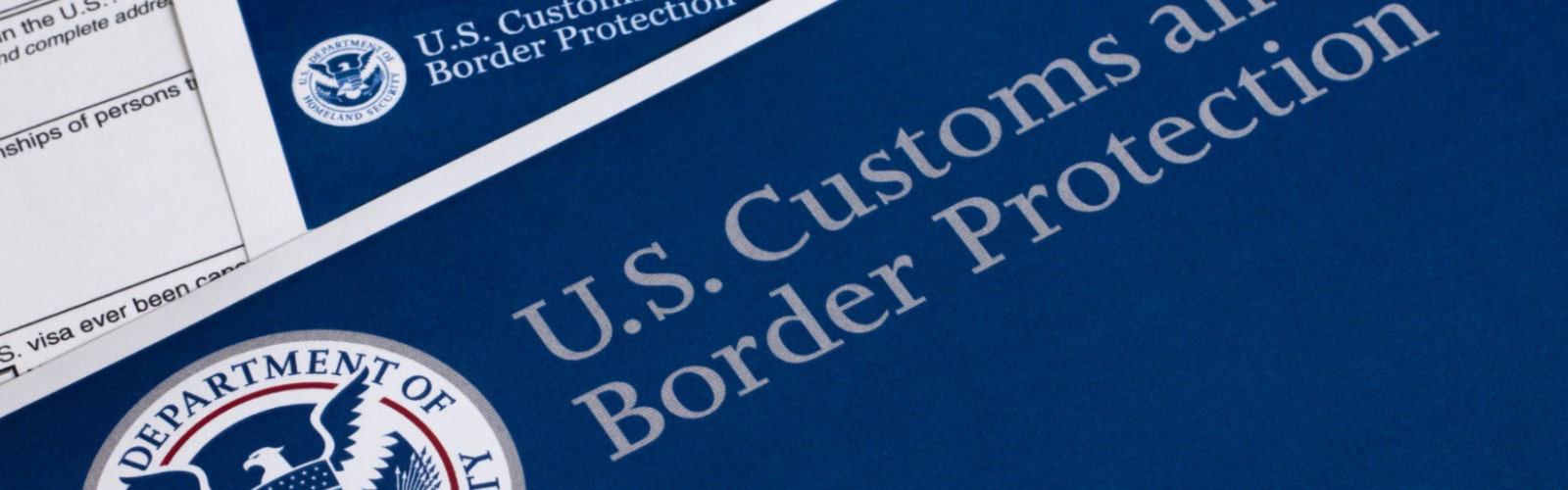 U.S. Customs and Border Protection documentation with seal of the U.S. Department of Homeland Security