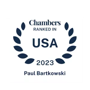 Chambers Ranked in USA 2023 Paul Bartkowski badge
