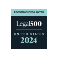 Legal500 badge; Recommended Lawyer United State 2024